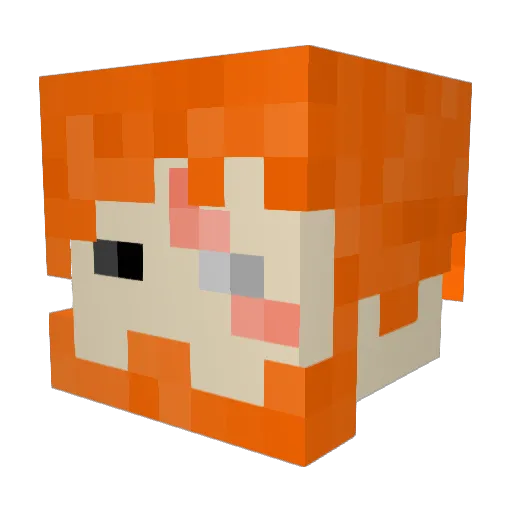 JackyTheHero Minecraft avatar head, 3D render