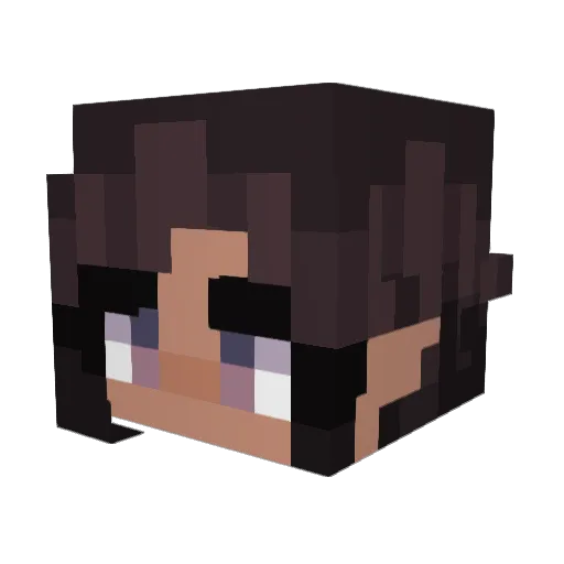 Jackygamez Minecraft avatar head, 3D render