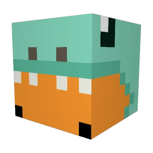 JackylAttack Minecraft avatar head, 3D render
