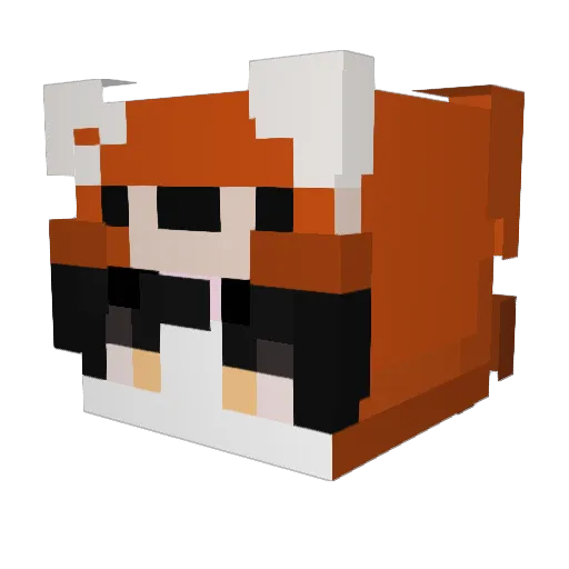 Jackyrl Minecraft avatar head, 3D render