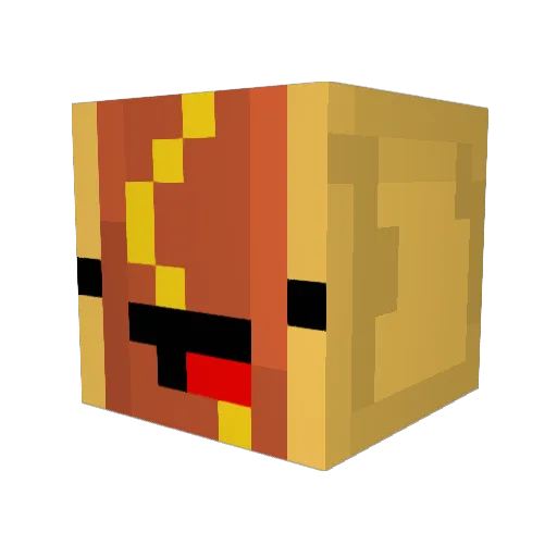 Jackys06 Minecraft avatar head, 3D render