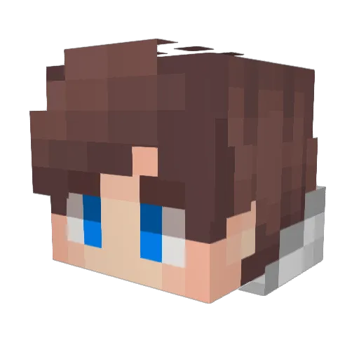 Jackyxuan Minecraft avatar head, 3D render