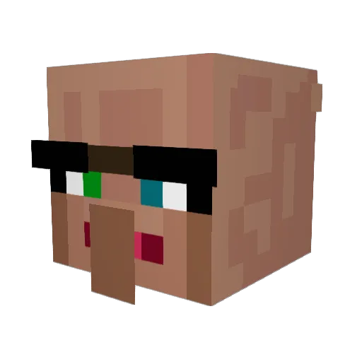 Jackyyq Minecraft avatar head, 3D render