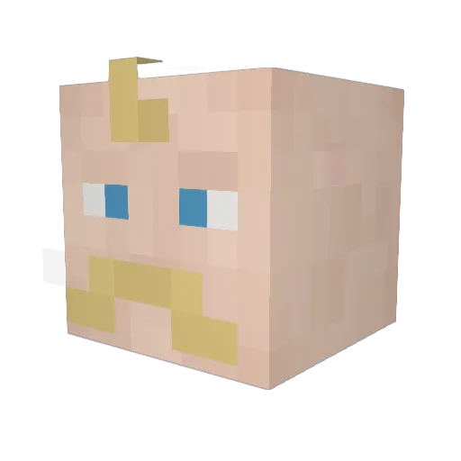 Jaclcson Minecraft avatar head, 3D render