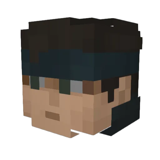 Jaclios Minecraft avatar head, 3D render
