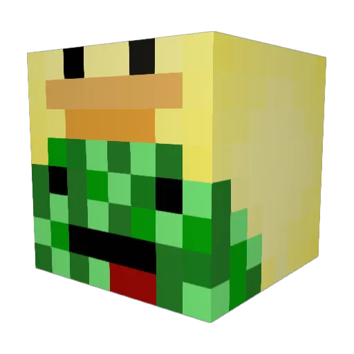Jacob10011 Minecraft avatar head, 3D render