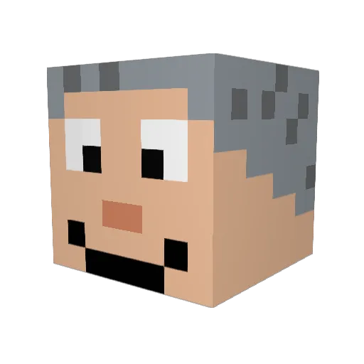 Jacob3600 Minecraft avatar head, 3D render