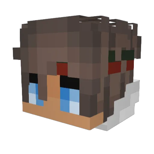 JacobBaine Minecraft avatar head, 3D render
