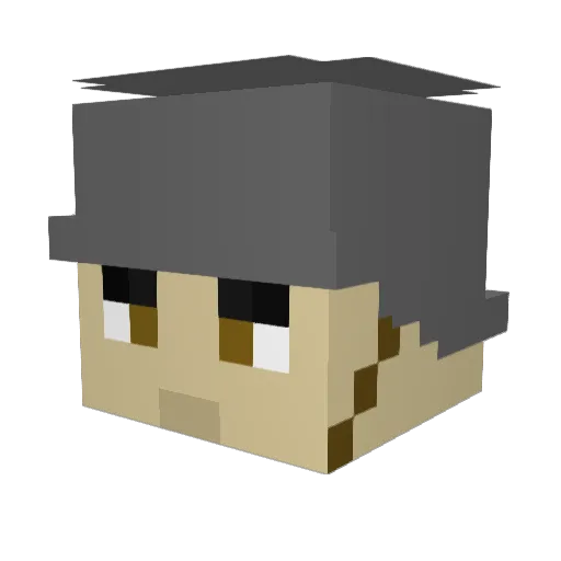 JacobFilipPat Minecraft avatar head, 3D render