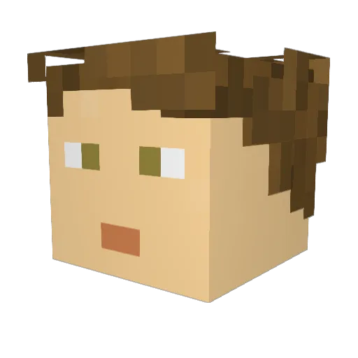 JacobTheWanderer Minecraft avatar head, 3D render