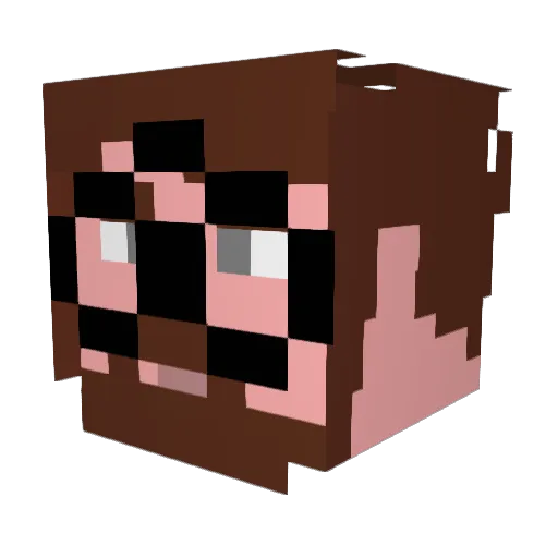 Jacobczyk2 Minecraft avatar head, 3D render
