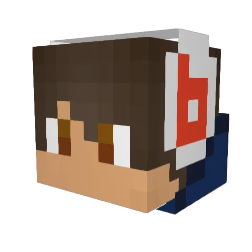 Jacobleighton Minecraft avatar head, 3D render