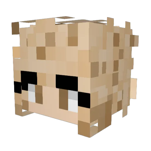 Jacobo2010 Minecraft avatar head, 3D render