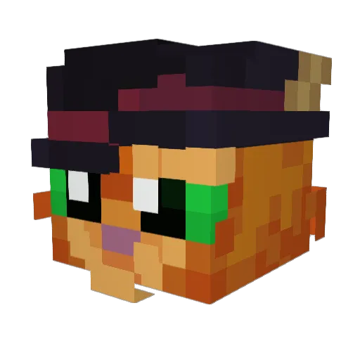 Jacobton_ Minecraft avatar head, 3D render