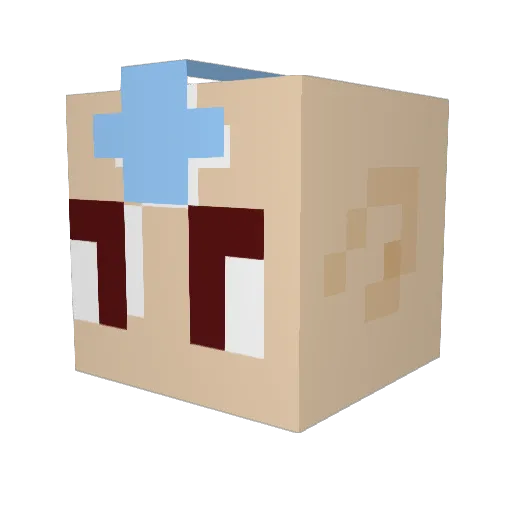 Jacobubbles Minecraft avatar head, 3D render