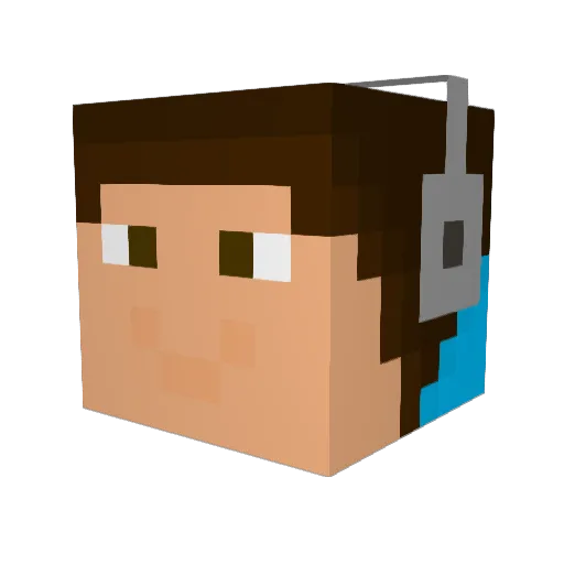 Jacobvhm_2 Minecraft avatar head, 3D render