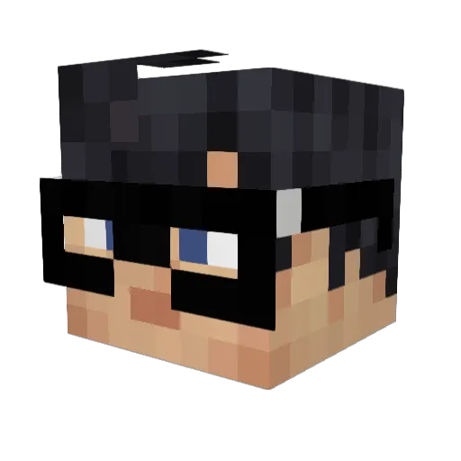 JacobxPlayz_ Minecraft avatar head, 3D render