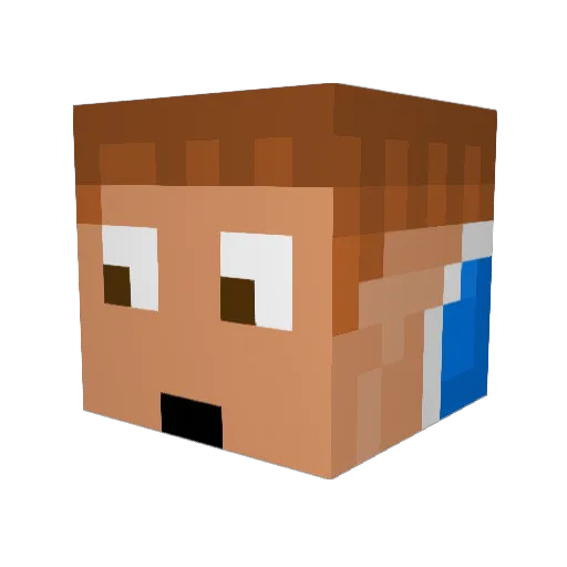 JacobzHeart Minecraft avatar head, 3D render