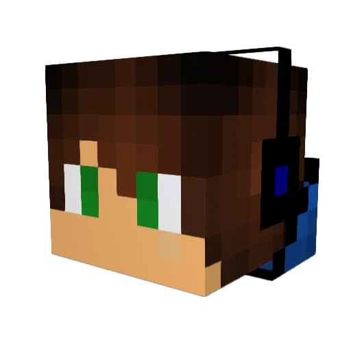 Jacocam Minecraft avatar head, 3D render
