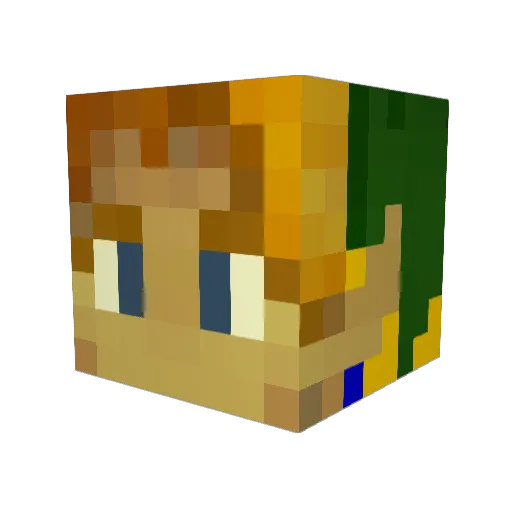JacolRose Minecraft avatar head, 3D render