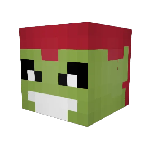 Jacoolbi Minecraft avatar head, 3D render