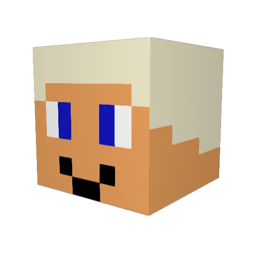 Jacques_Albert Minecraft avatar head, 3D render