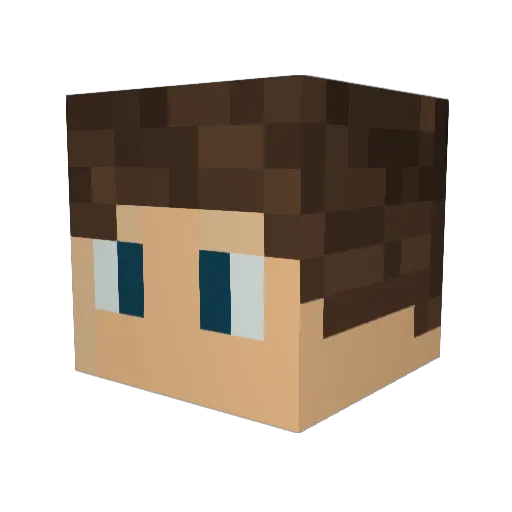 Jacques_Slice Minecraft avatar head, 3D render