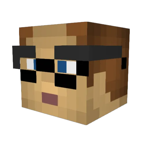 Jacquesinator1 Minecraft avatar head, 3D render