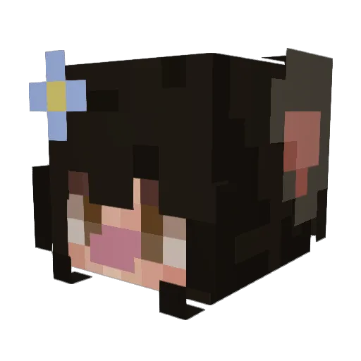 Jacquexz2a Minecraft avatar head, 3D render