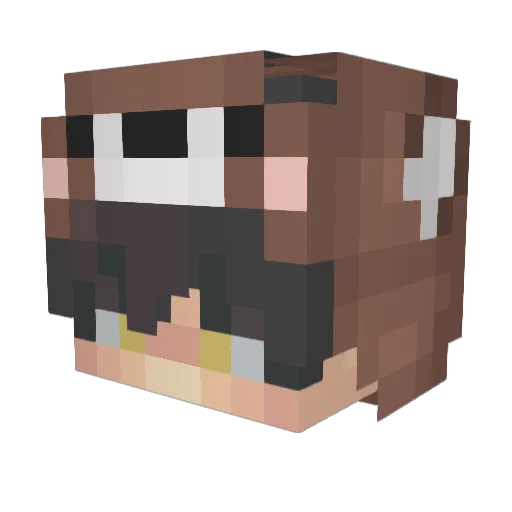 JacrispyFlakes Minecraft avatar head, 3D render