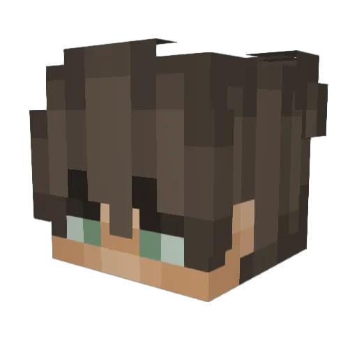 Jacrispys Minecraft avatar head, 3D render