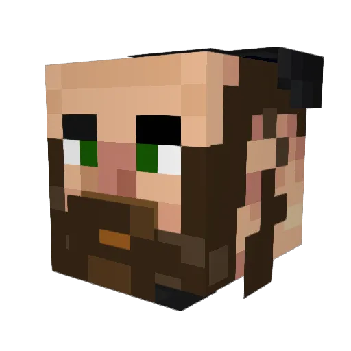 Jacrium Minecraft avatar head, 3D render