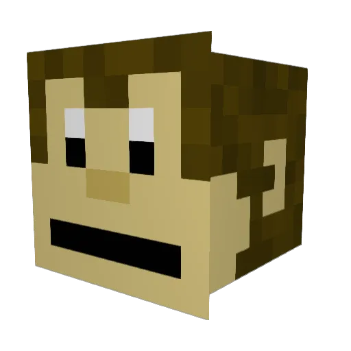Jacspider Minecraft avatar head, 3D render