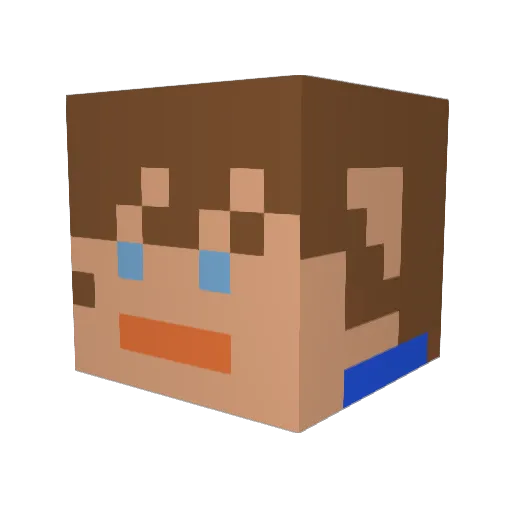 JacuHD Minecraft avatar head, 3D render