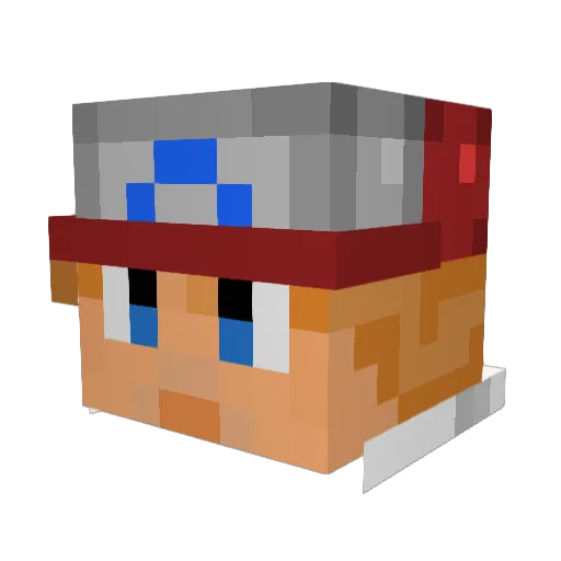 Jacungo Minecraft avatar head, 3D render