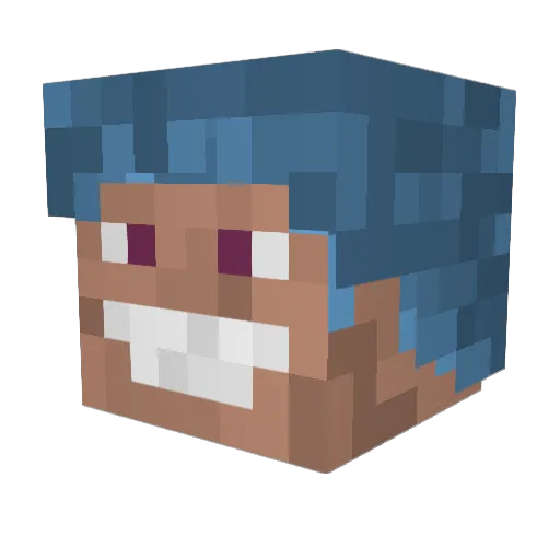 Jacus_Placus Minecraft avatar head, 3D render