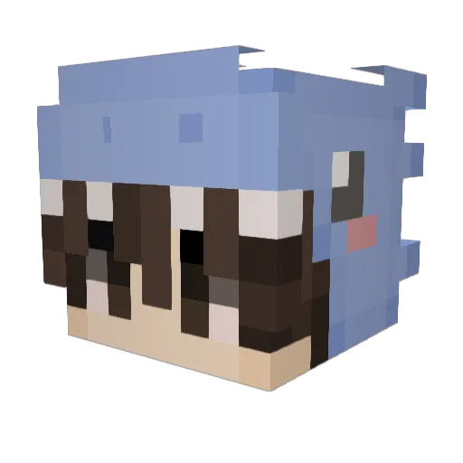 Jacux1337 Minecraft avatar head, 3D render