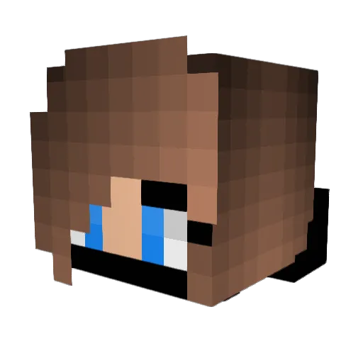 JacyJess Minecraft avatar head, 3D render