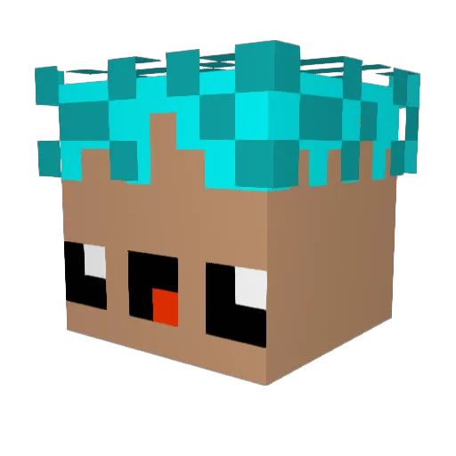 Jada007 Minecraft avatar head, 3D render