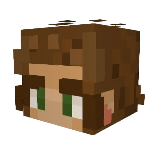 Jadads Minecraft avatar head, 3D render