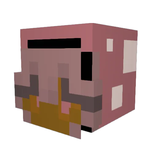 Jadagrande Minecraft avatar head, 3D render