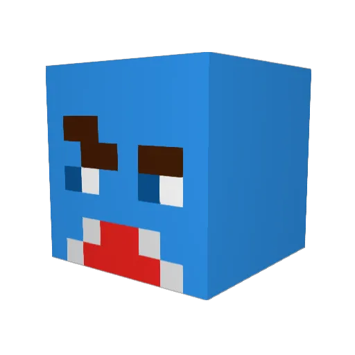 Jadam0 Minecraft avatar head, 3D render