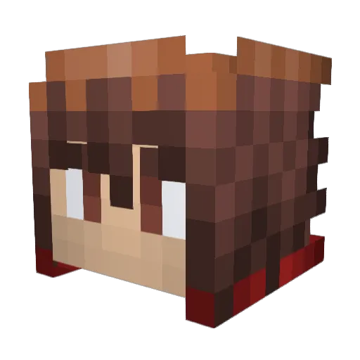 Jadan Minecraft avatar head, 3D render