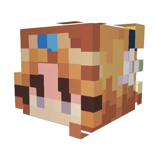 Jadde Minecraft avatar head, 3D render