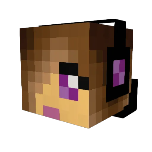 Jade1123 Minecraft avatar head, 3D render
