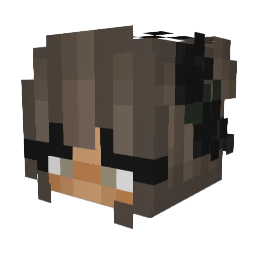 Jade2010 Minecraft avatar head, 3D render