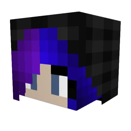 Jade360 Minecraft avatar head, 3D render