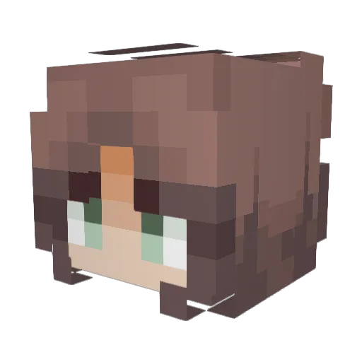 Jade3x Minecraft avatar head, 3D render