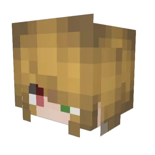 Jade412 Minecraft avatar head, 3D render