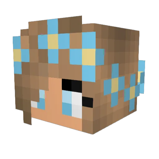 Jade5218 Minecraft avatar head, 3D render
